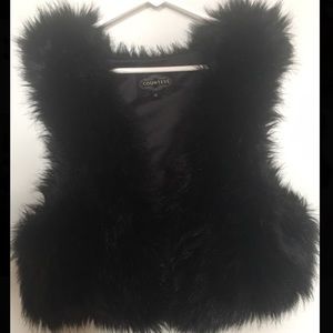 TWO Faux Fur Vest by Countess and Me Jane